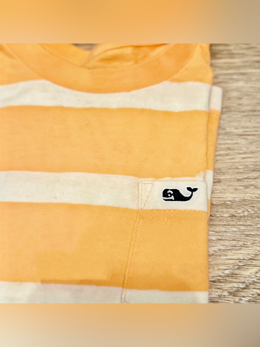 Vineyard Vines Orange & White Striped Short-Sleeve Tee - Picture 5 of 6